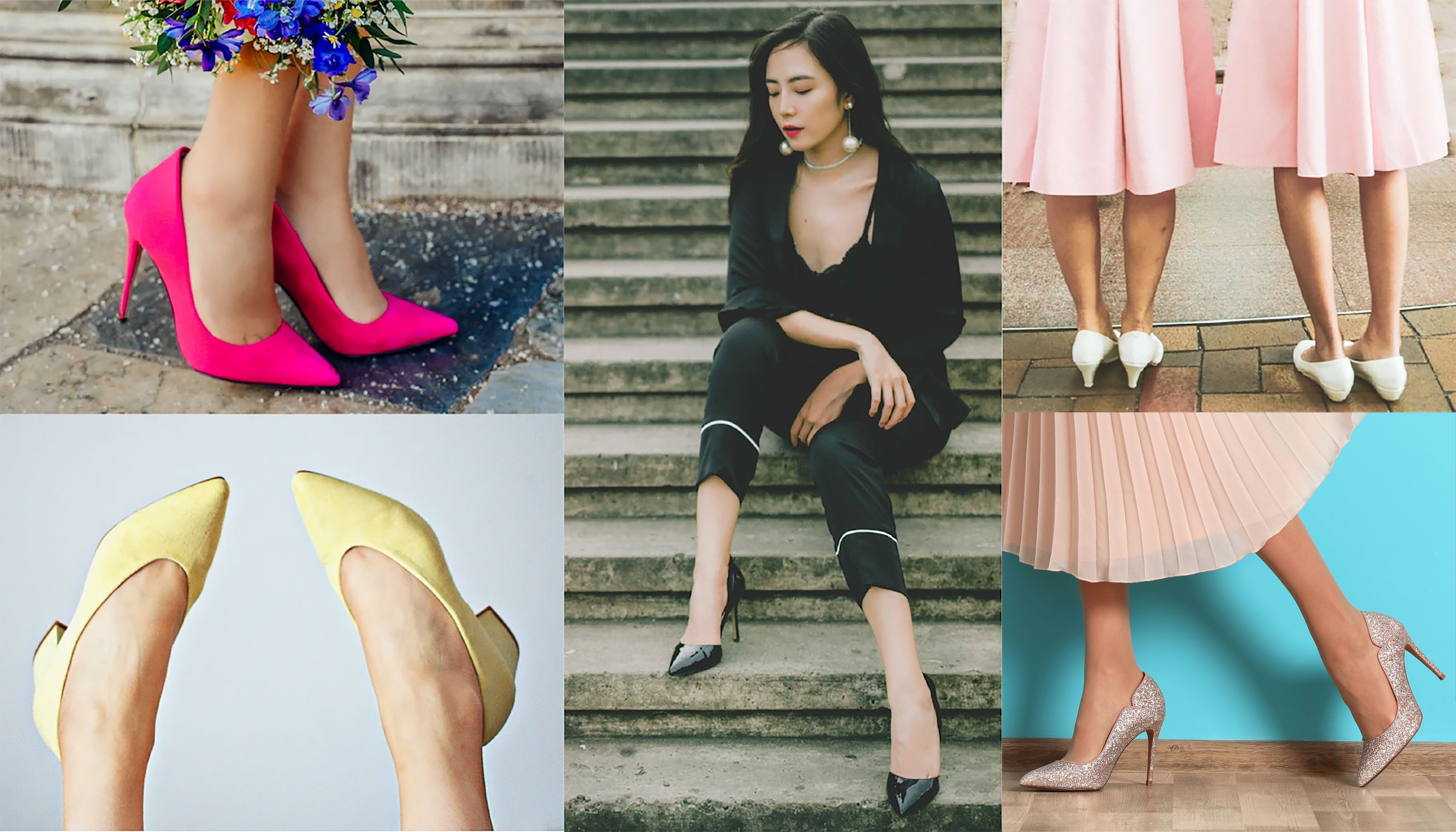 Heels & Wedges lifestyle collage